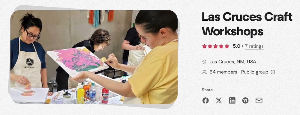 Las Cruces Craft Workshops on MeetUp